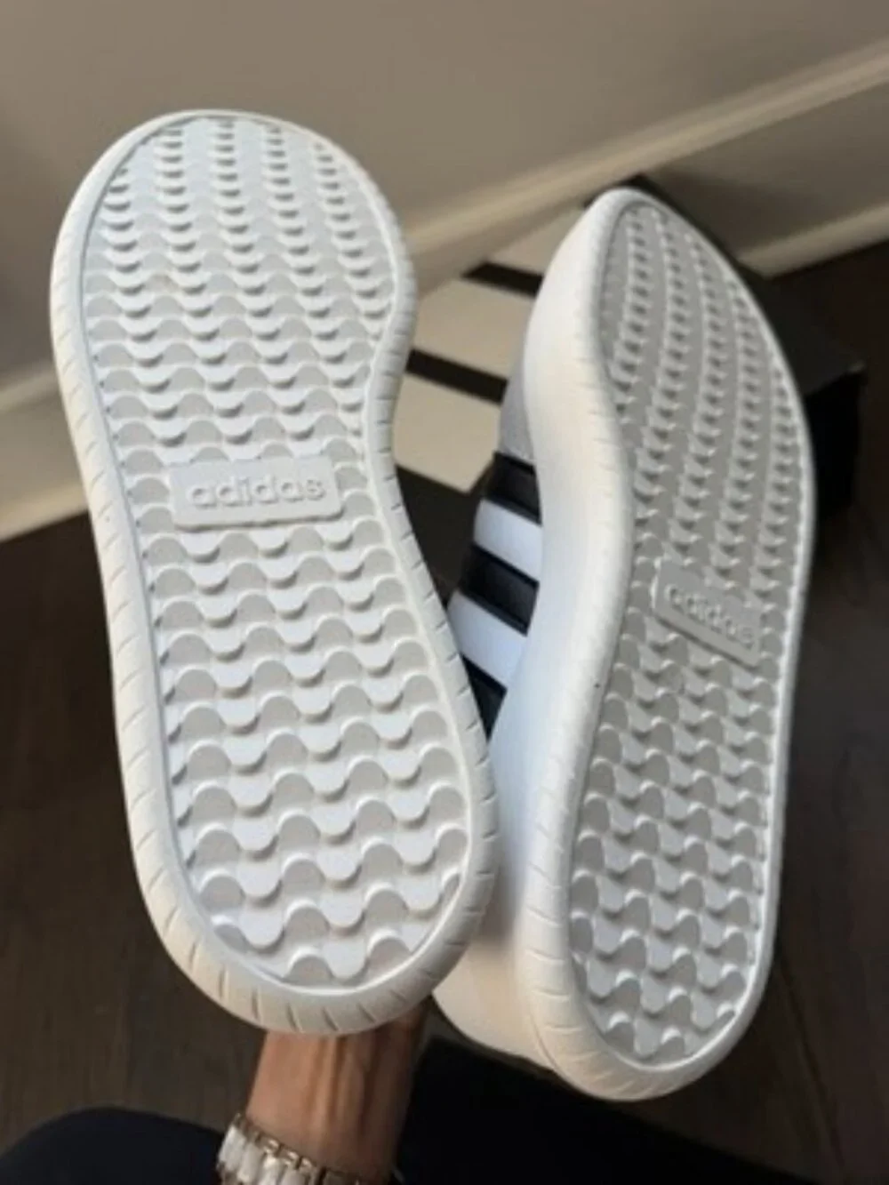 Adidas Barreda Shoes Mens 11.5 White Black Grey JI2306 Athletic NEW Sneakers